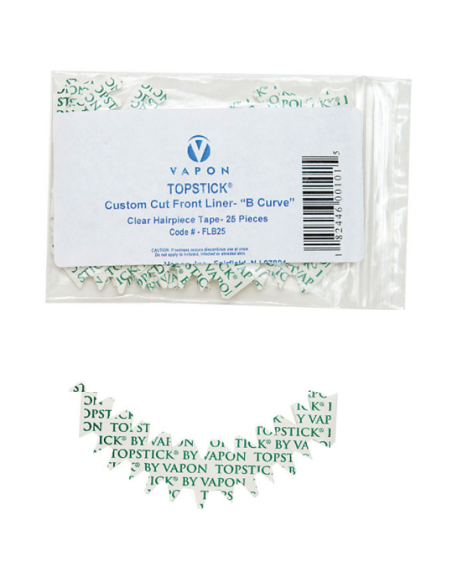 Topstick clear B curve pour cheveux x25 pièces VAPON