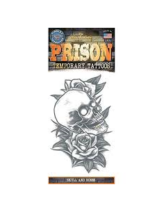 Tatouage prison skull and roses  TINSLEY