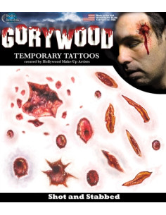 Tatouage trauma shot & stabbed TINSLEY