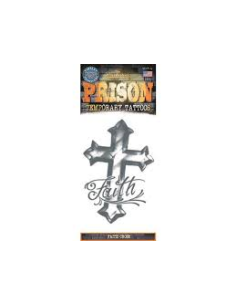 Tatouage prison faith cross TINSLEY