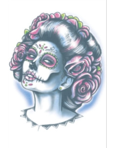 Tatouage DOD111 day of the dead senora muerte TINSLEY