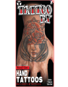 Tatouage hand rose girl TINSLEY