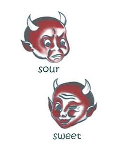 Tatouage tête de diable vintage 1950 TINSLEY 