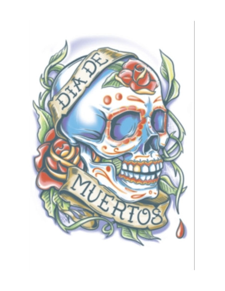 Tatouage DOD105 day of the dead rosa TINSLEY