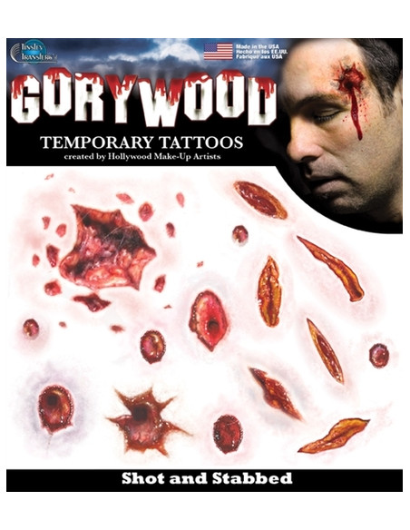 Tatouage trauma shot & stabbed TINSLEY