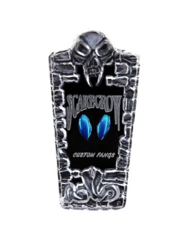 Dent de vampire métallique bleue SCARECROW