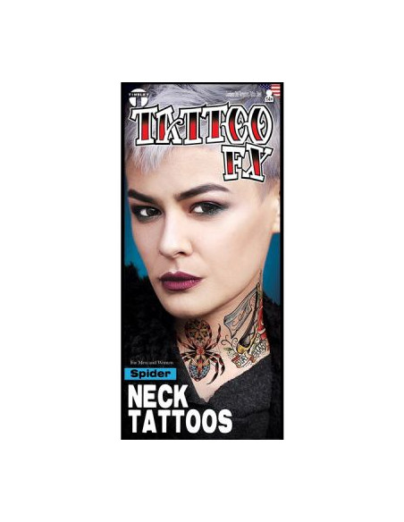 Tatouage neck spider TINSLEY 