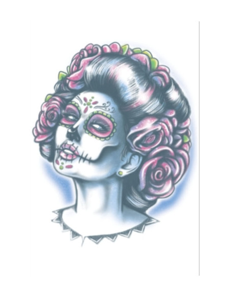 Tatouage DOD111 day of the dead senora muerte TINSLEY