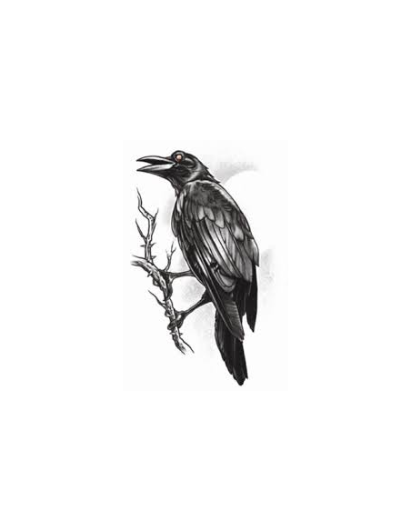 Tatouage gothic the raven TINSLEY 