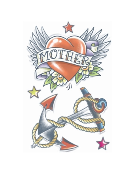 Tatouage coeur & ancre TINSLEY