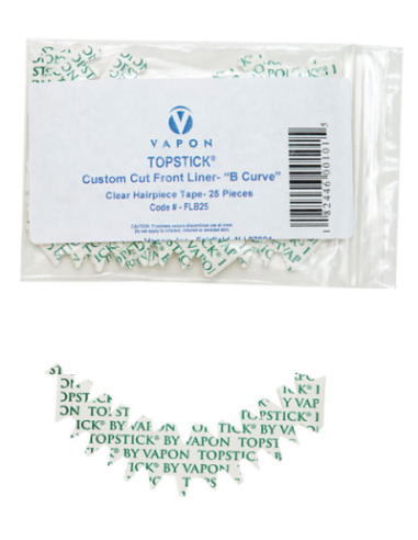 Topstick clear B curve pour cheveux x25 pièces VAPON