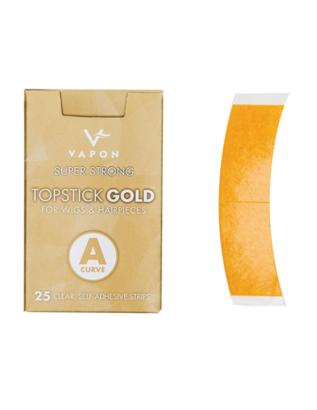 Topstick clear gold A curve pour dentelles & cheveux x25 pièces VAPON