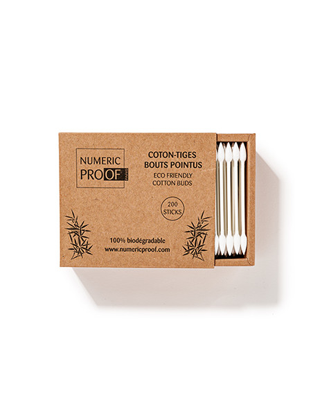Coton-tige bouts pointus X 200 - 100% biodégradable NUMERIC PROOF