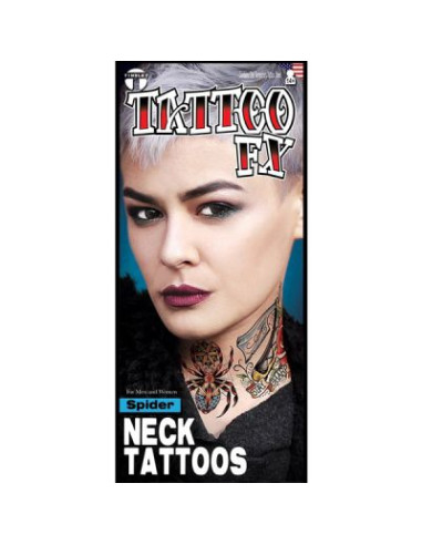 Tatouage neck spider TINSLEY 