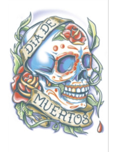Tatouage DOD105 day of the dead rosa TINSLEY