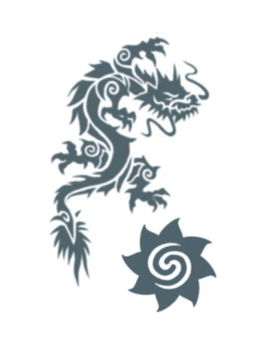 Tatouage TL606 dragon tribal TINSLEY