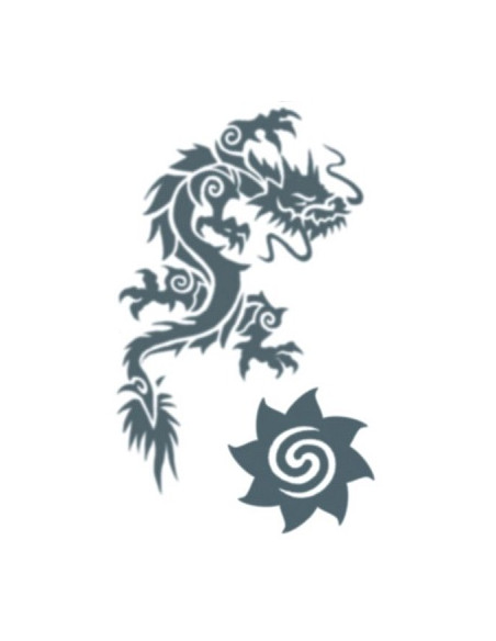 Tatouage TL606 dragon tribal TINSLEY