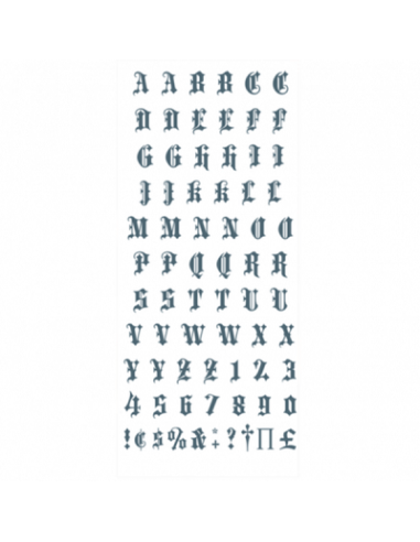 Tatouage knuckles alphabet gothic 2 TINSLEY 