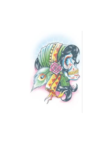 Tatouage DOD104 day of the dead gitana TINSLEY