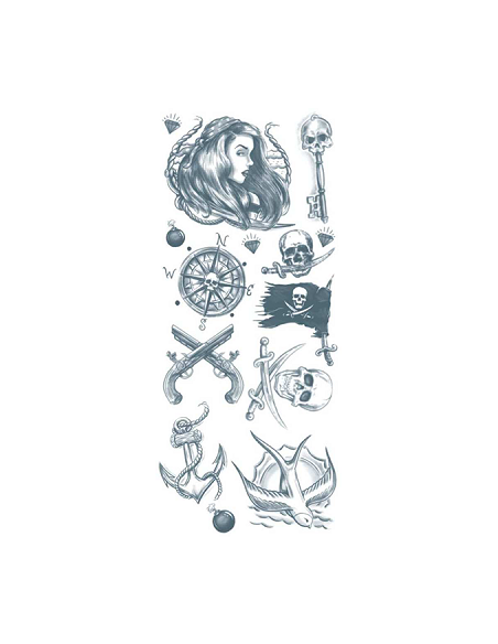 Tatouage pirate kit 1 buccaneer TINSLEY Tatouage pirate kit 1 buccaneer TINSLEY