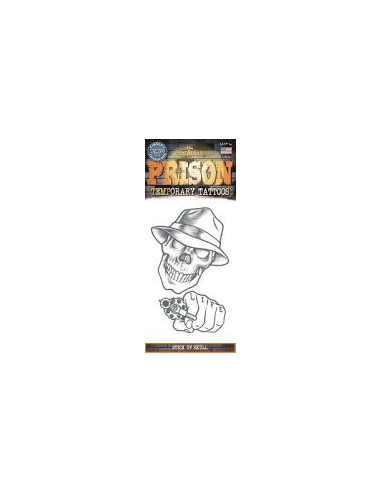 Tatouage prison stick and skull TINSLEY