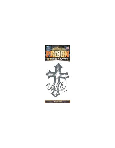 Tatouage prison faith cross TINSLEY