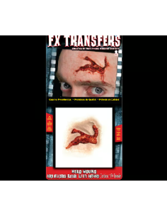 Tatouage 3D fx head wound TINSLEY