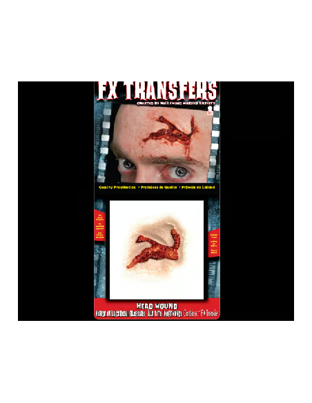 Tatouage 3D fx head wound TINSLEY