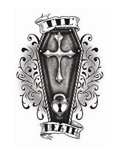 Tatouage gothic til death TINSLEY