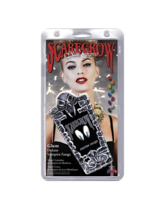 Dent de vampire métallique argenté SCARECROW