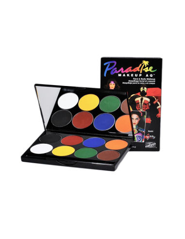 Palette aqua colors Paradise Basic 8 couleurs 56g MEHRON