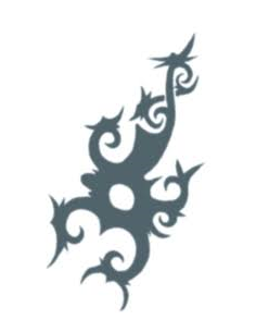 Tatouage TL609 bornéo scorpion tribal TINSLEY