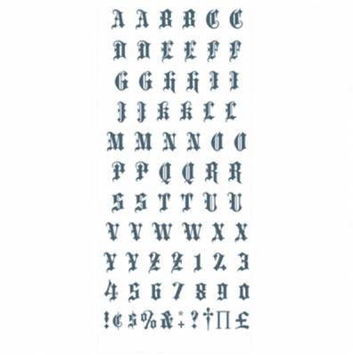 Tatouage knuckles alphabet gothic 2 TINSLEY 