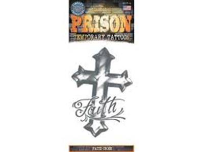 Tatouage prison faith cross TINSLEY